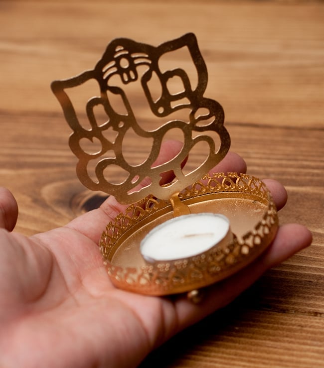 ティーライトキャンドルのシャドウランプ ガネーシャやクリシュナなど