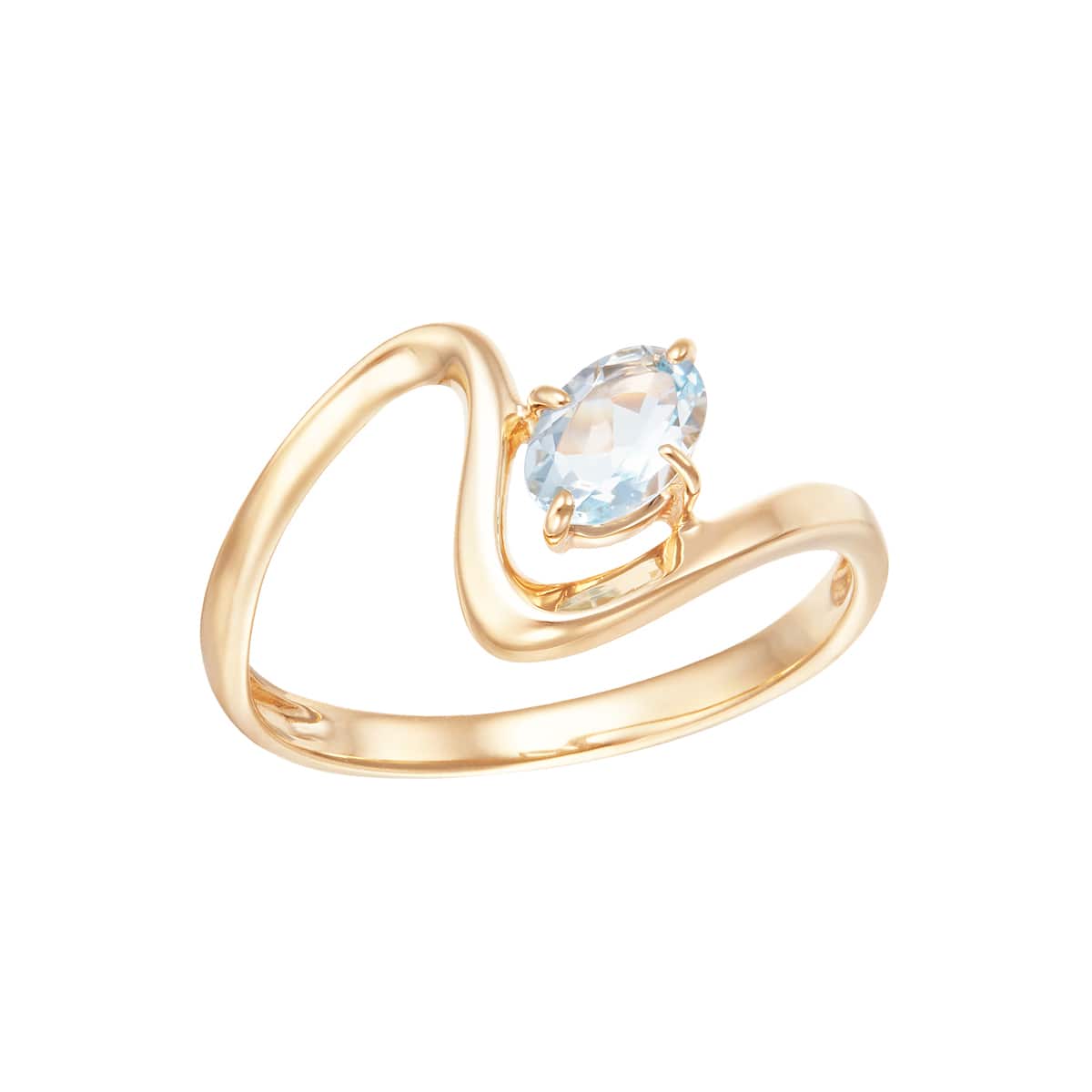 K10イエローゴールドアクアマリンリング(RFR988-002)|TSUTSUMI