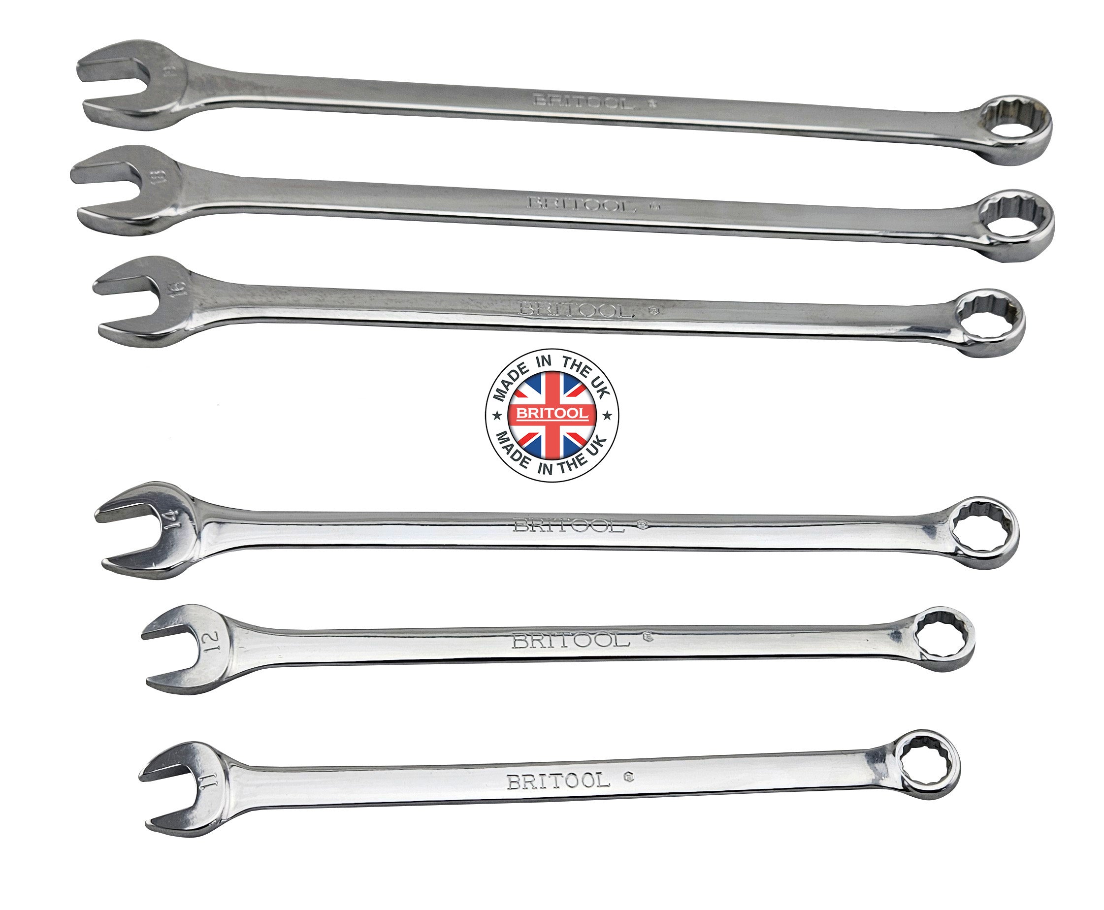 Original Britool England Extra Long Spanner Set Sizes 11-19mm