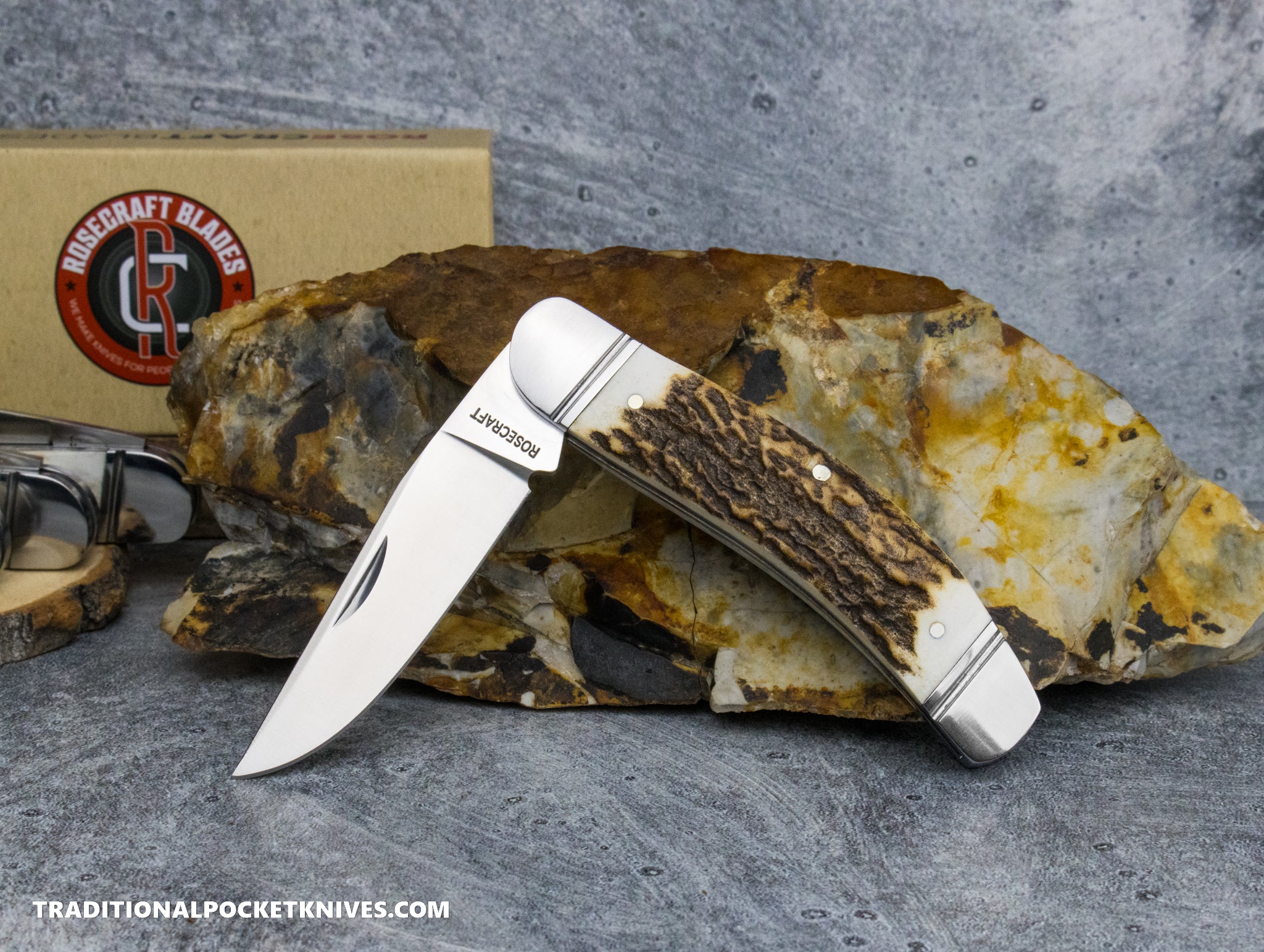 RoseCraft Blades Stinking Creek Sowbelly Genuine Stag (RCT023-STG