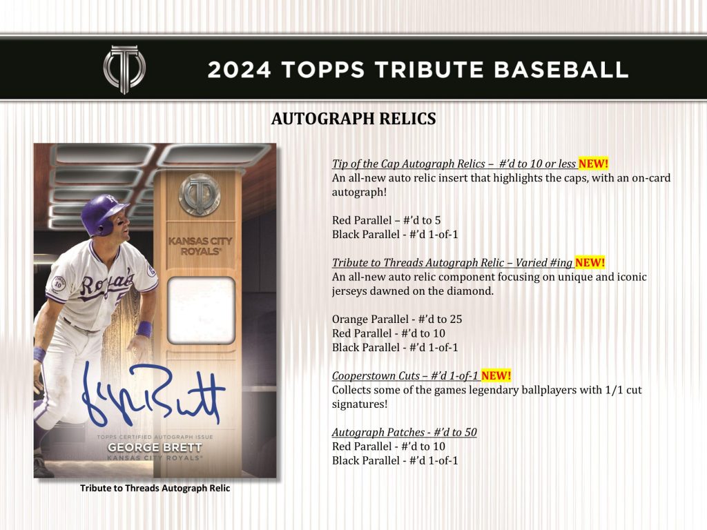 ⚾ MLB 2024 TOPPS TRIBUTE BASEBALL HOBBY【製品情報】 | Trading