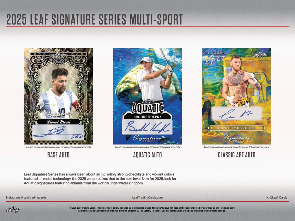 2025 LEAF METAL SIGNATURE SERIES MULTI-SPORTS TRADING CARDS HOBBY