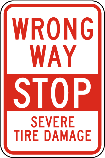 Wrong Way Stop Sign - Shop Now, Ships Fast