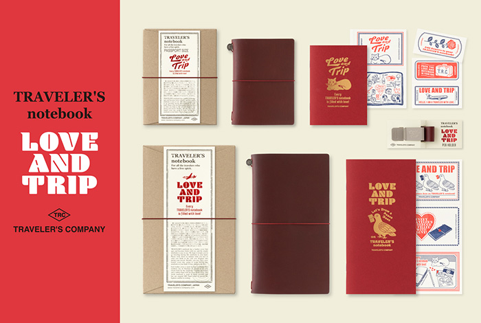 travelers note LOVE AND TRIP パスポートサイズ TRAVELER'S notebook
