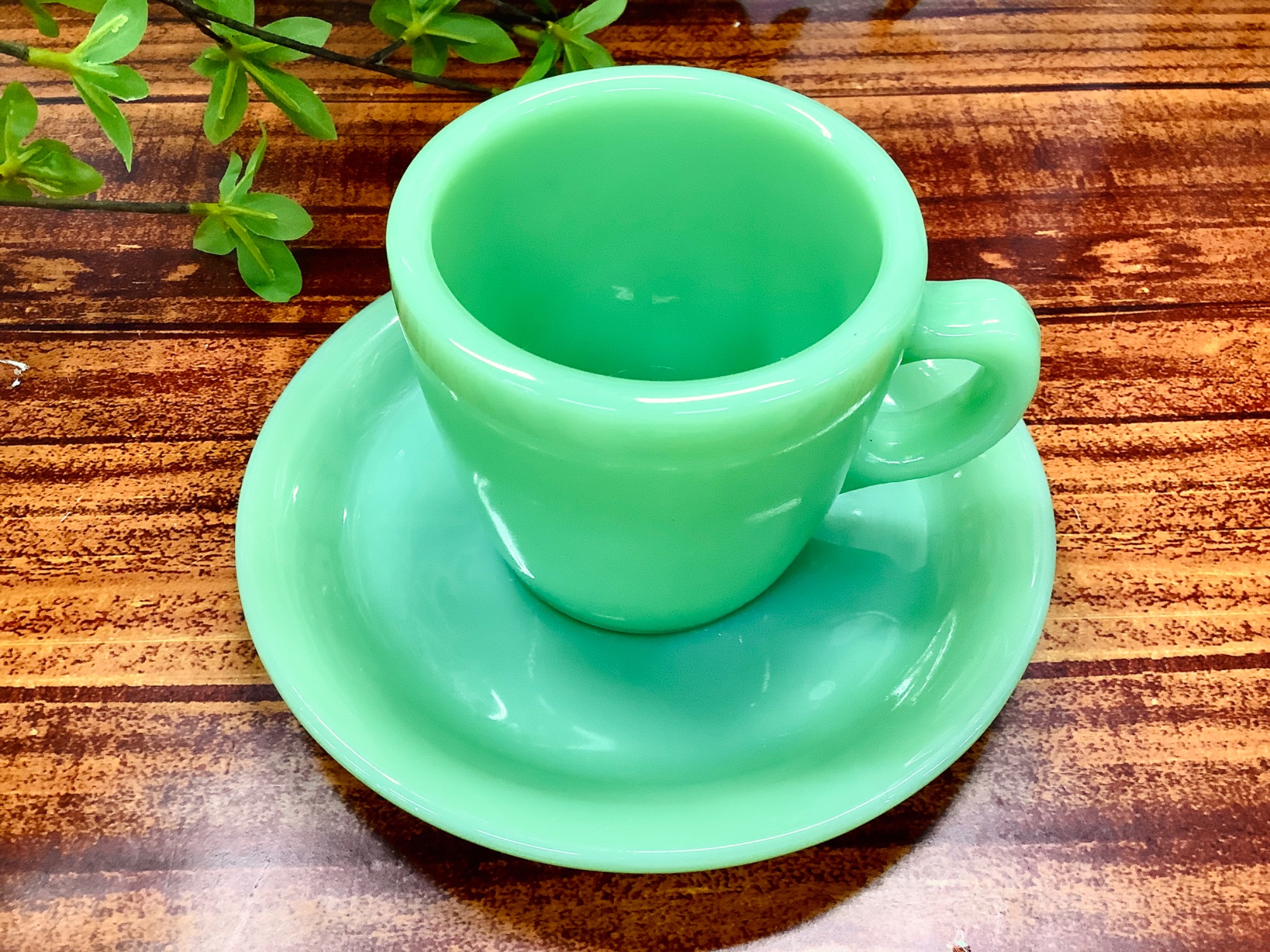 1940‐1950年代モノ】Fire King（ファイヤーキング）カップ&ソーサー