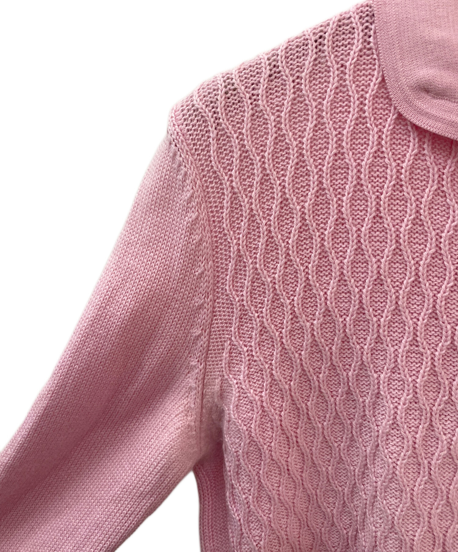 中古・古着通販】MIU MIU (ミュウミュウ) 丸襟カーディガン ピンク