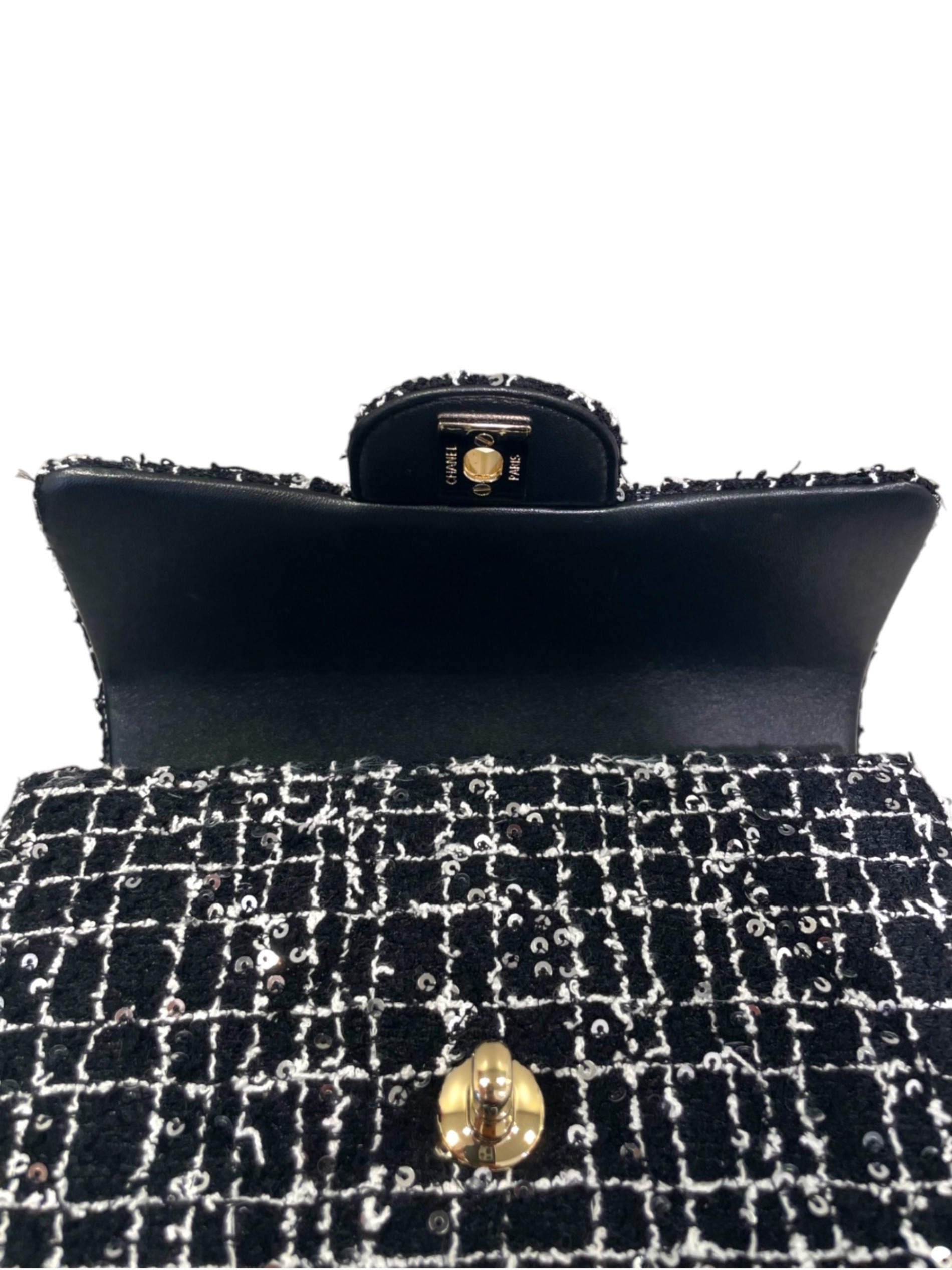 中古・古着通販】CHANEL (シャネル) トップハンドル ツイード チェーン