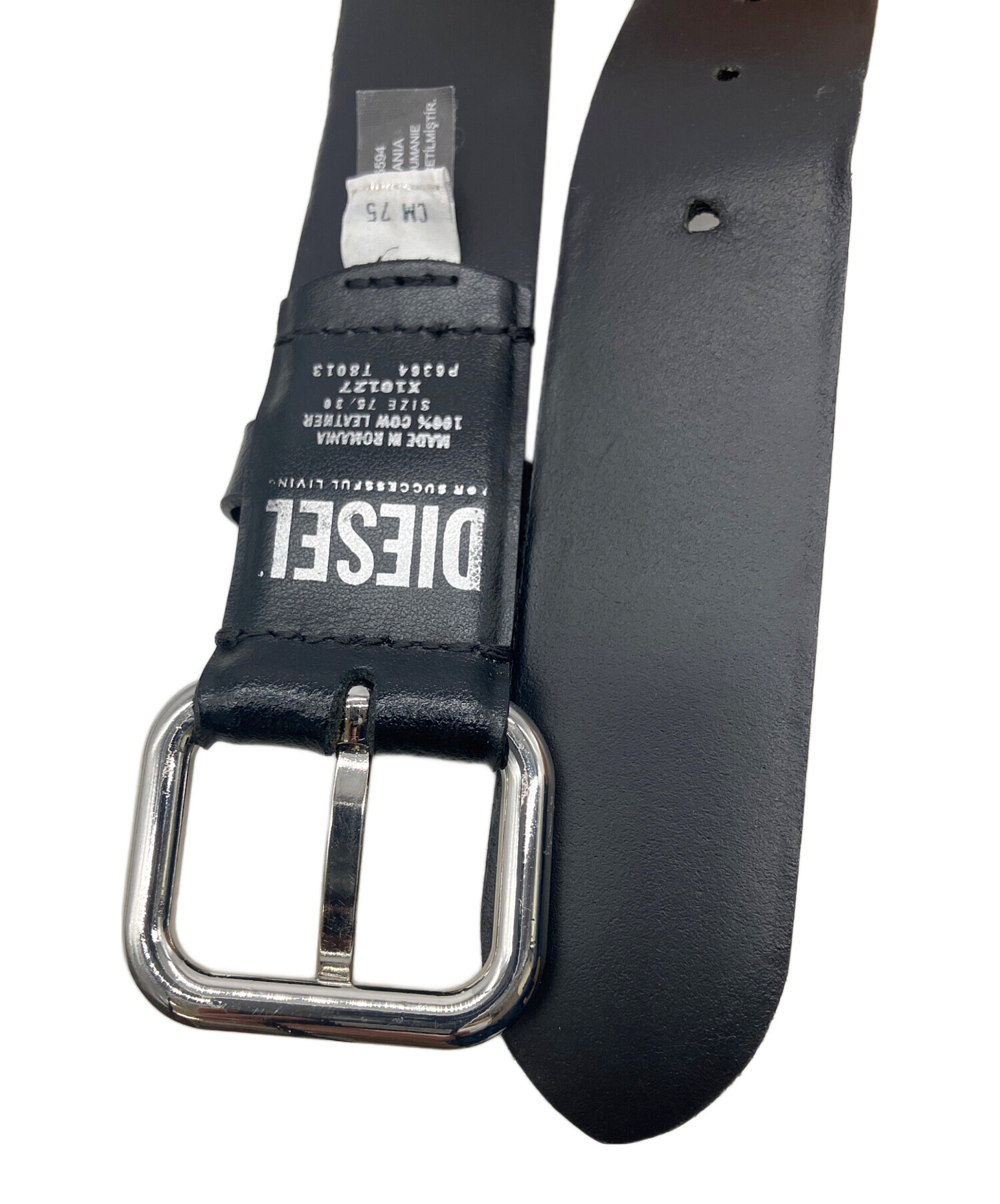 中古・古着通販】DIESEL (ディーゼル) レザーベルト ブラック サイズ