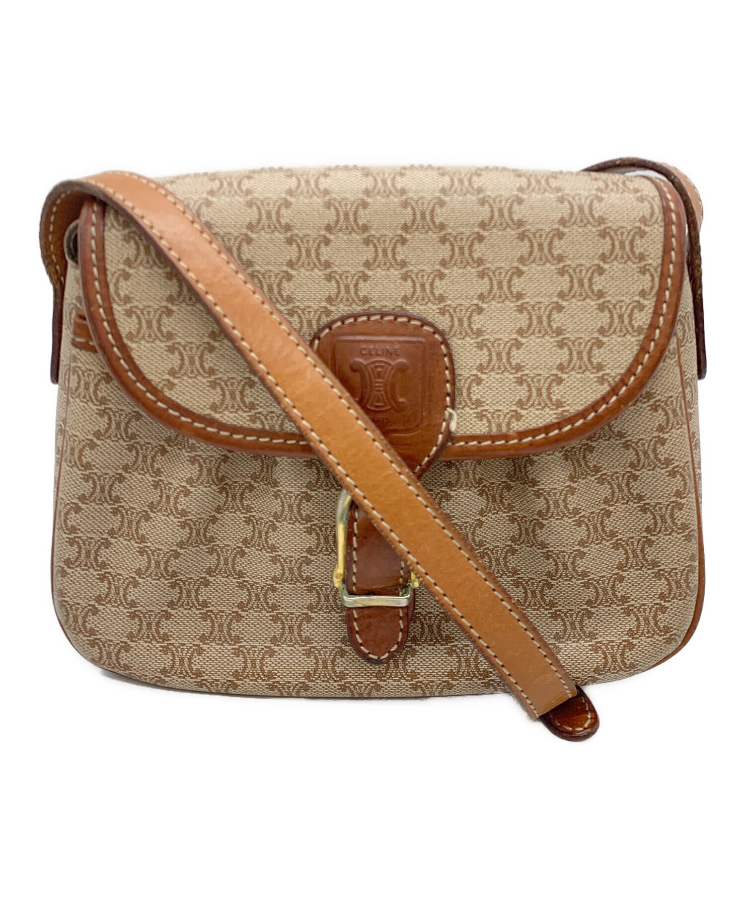 中古・古着通販】CELINE (セリーヌ) ショルダーバッグ ベージュ