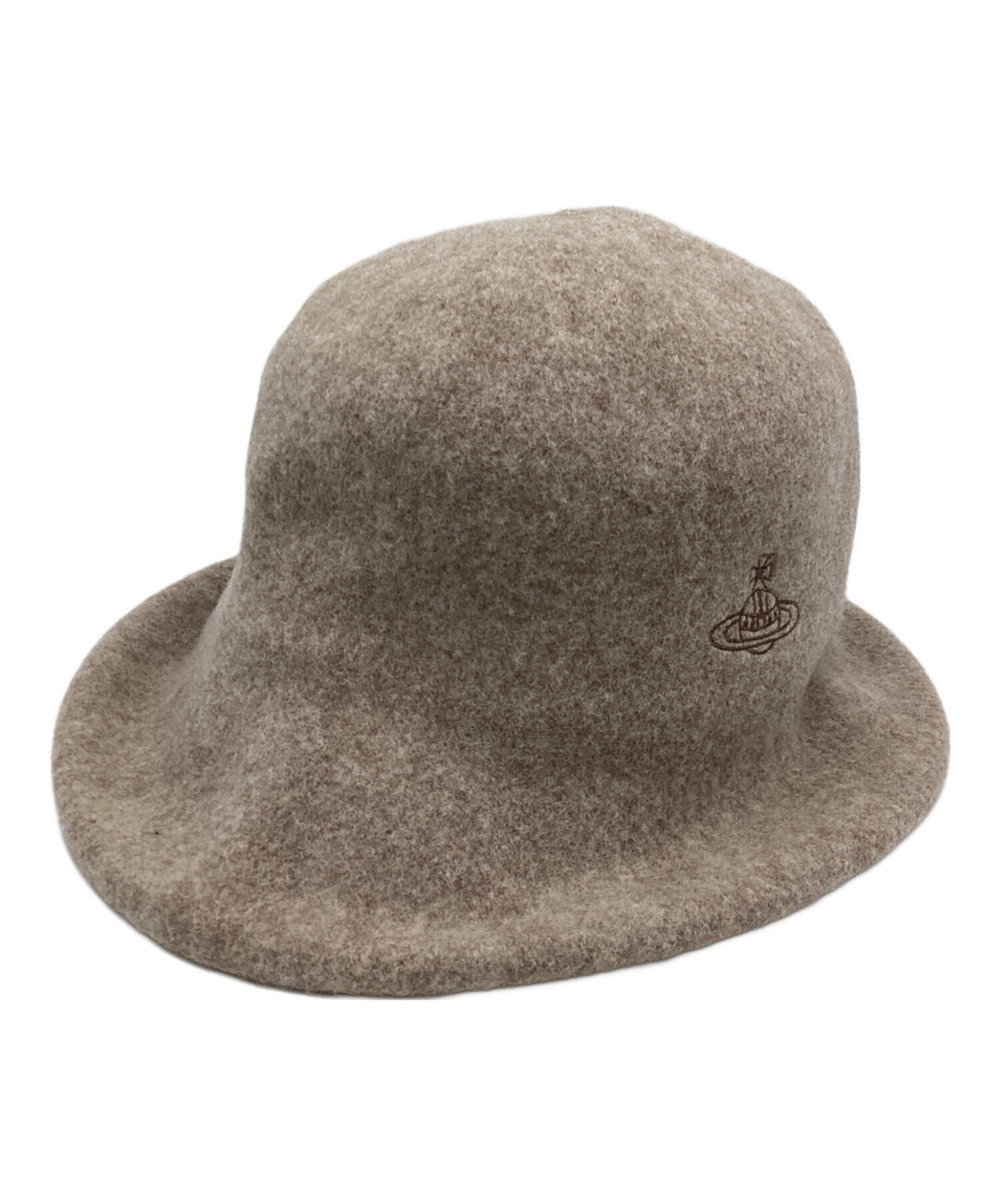 Vivienne Westwoodグレー ウール・フェルト 山型ハット Vivienne