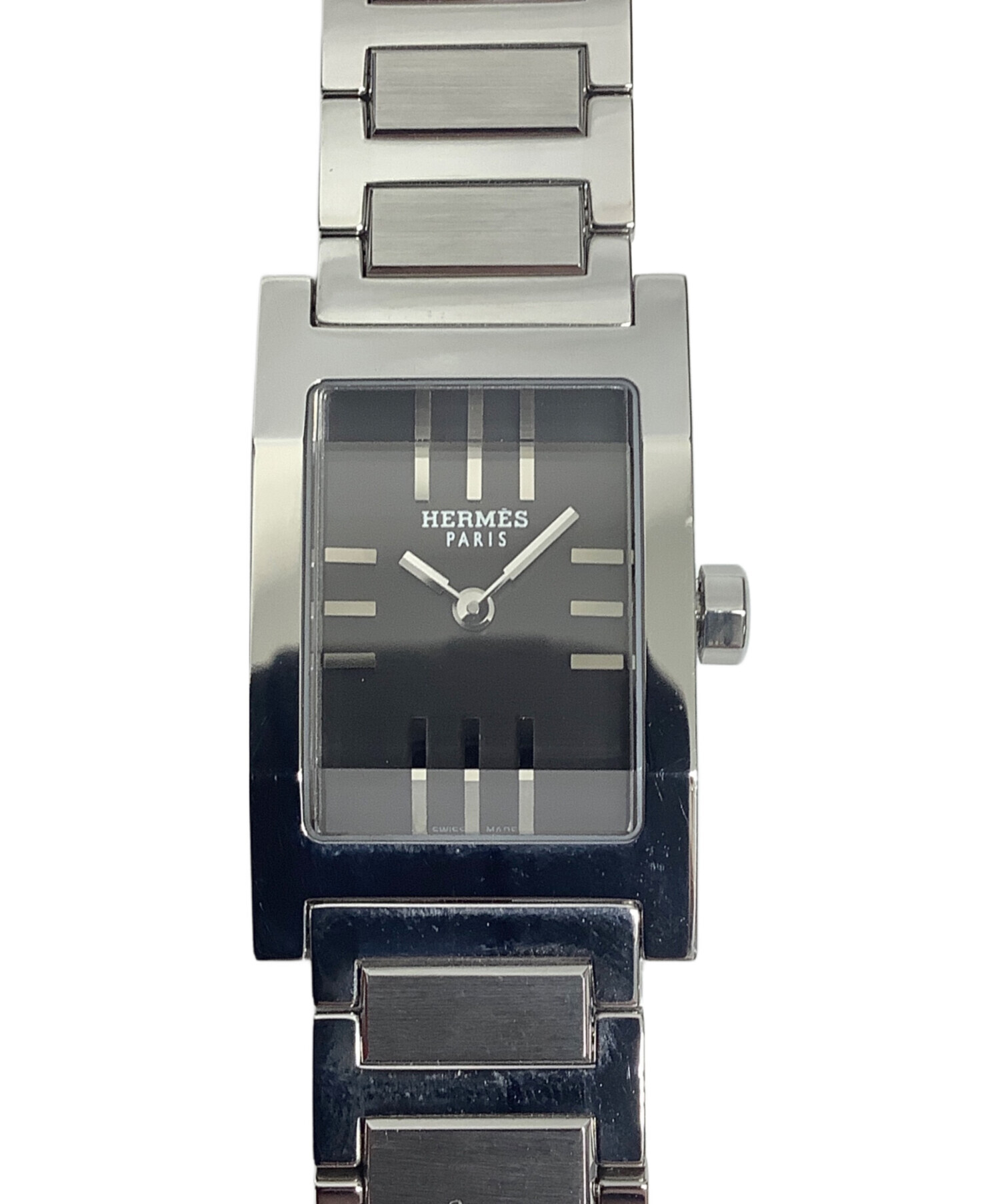 中古・古着通販】HERMES (エルメス) 腕時計 ブラック×シルバー