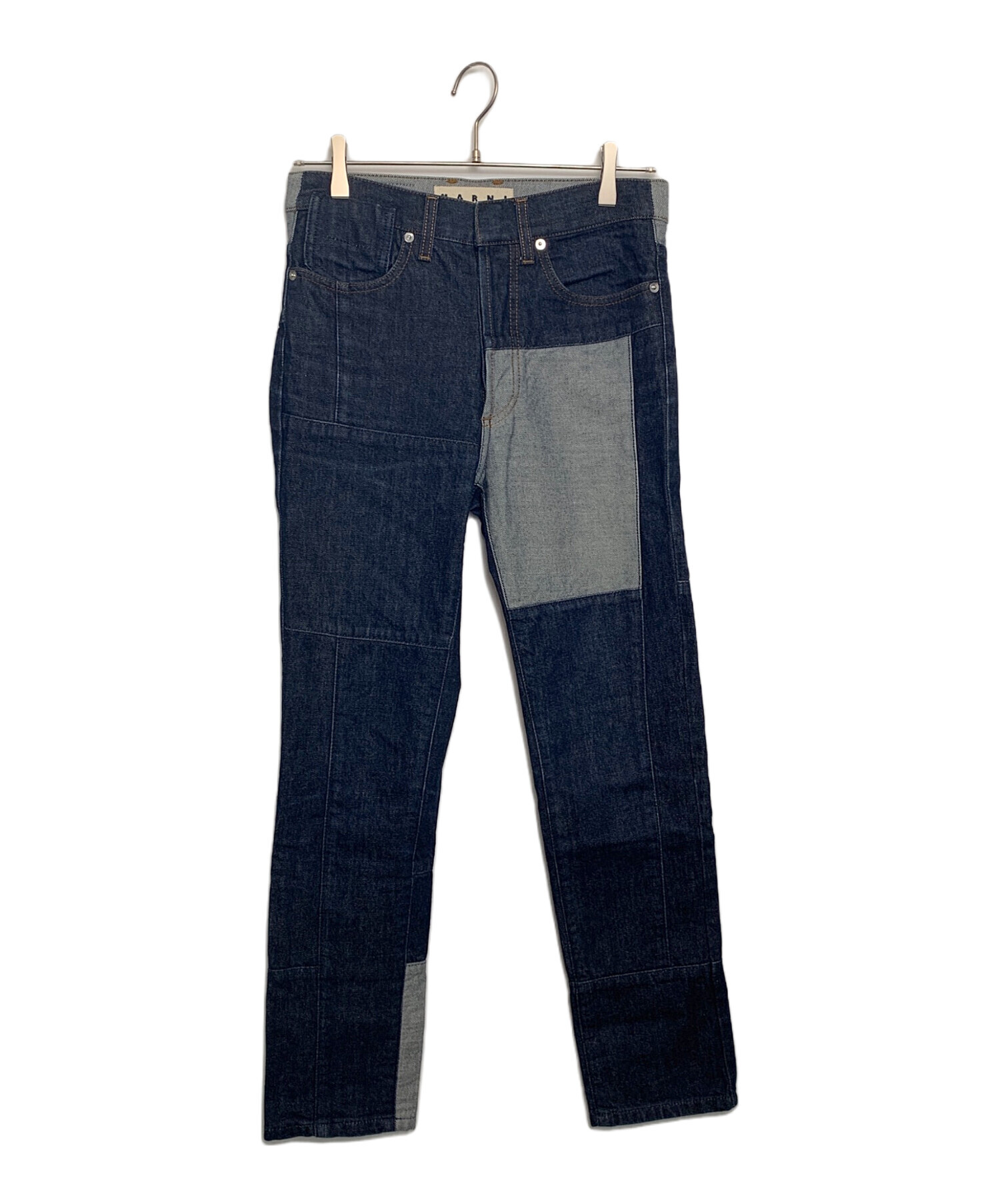 中古・古着通販】MARNI (マルニ) パッチワークデニムパンツ インディゴ