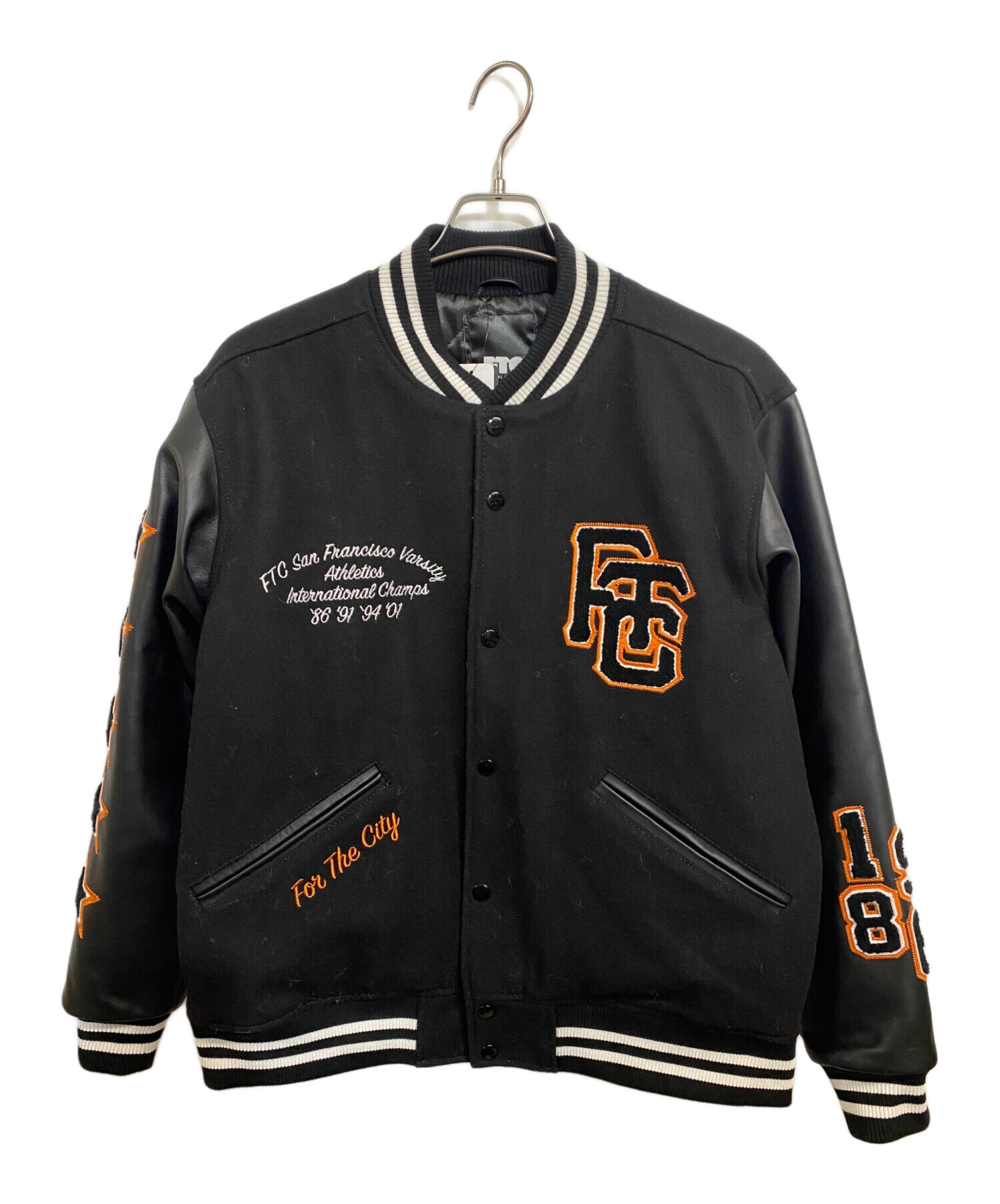 中古・古着通販】FTC (エフティーシー) SF VARSITY JACKET ブラック