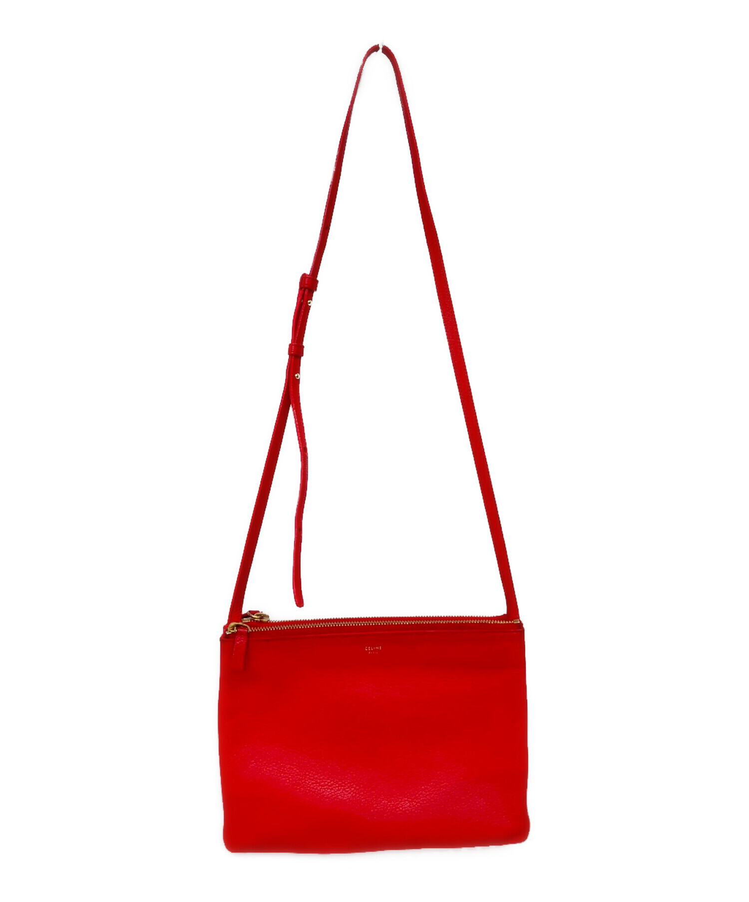 中古・古着通販】CELINE (セリーヌ) ショルダーバッグ レッド