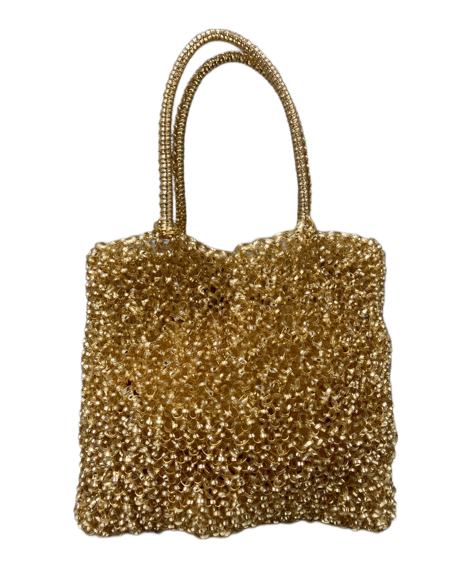 中古・古着通販】ANTEPRIMA (アンテプリマ) ワイヤーバッグ ゴールド