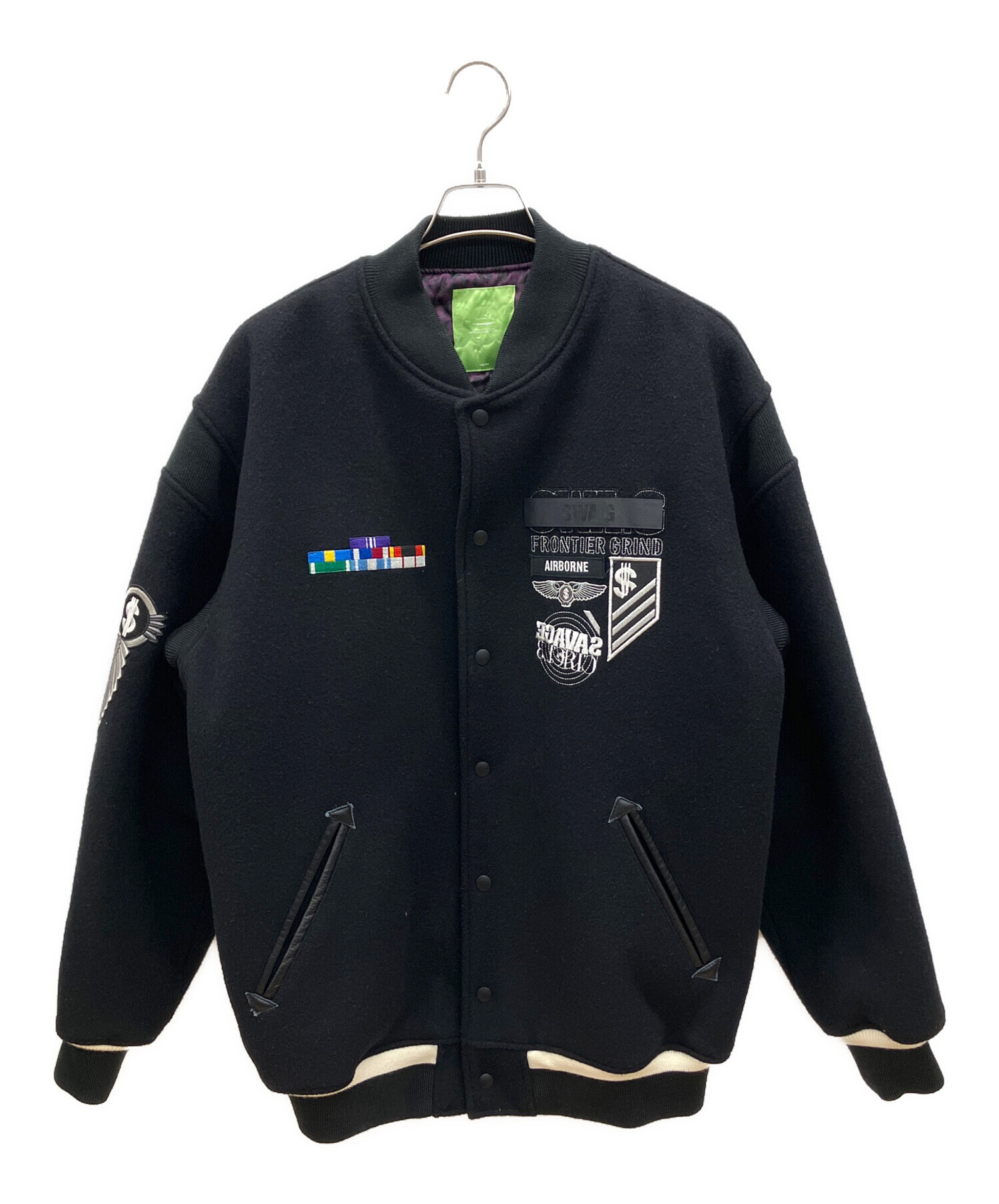 中古・古着通販】SWAGGER (スワッガー) スタジャン ブラック サイズ:L