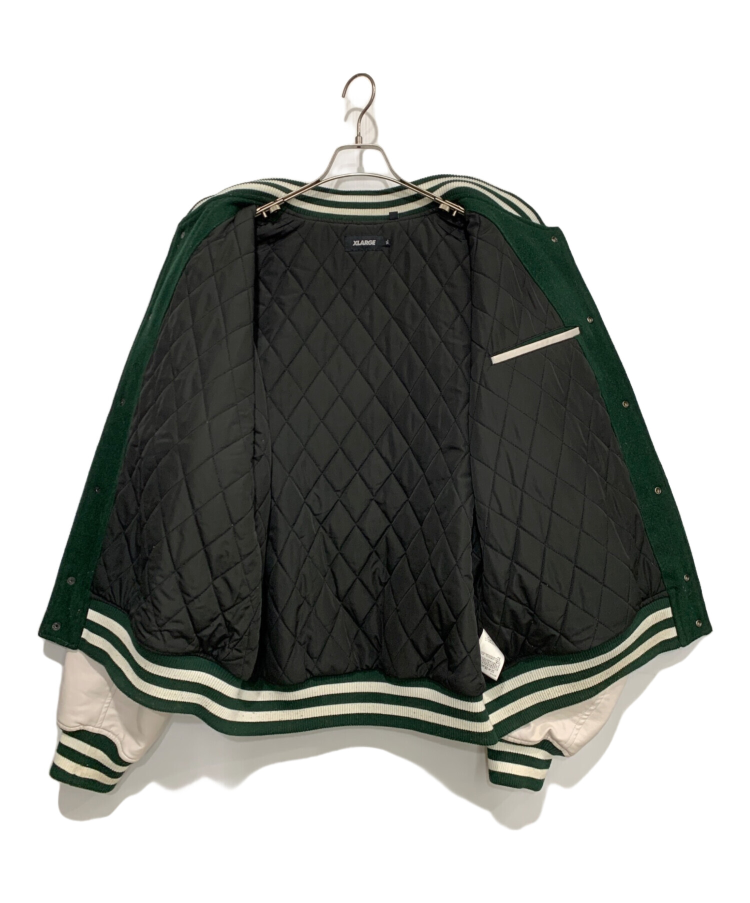 中古・古着通販】X-LARGE (エクストララージ) スタジャン グリーン