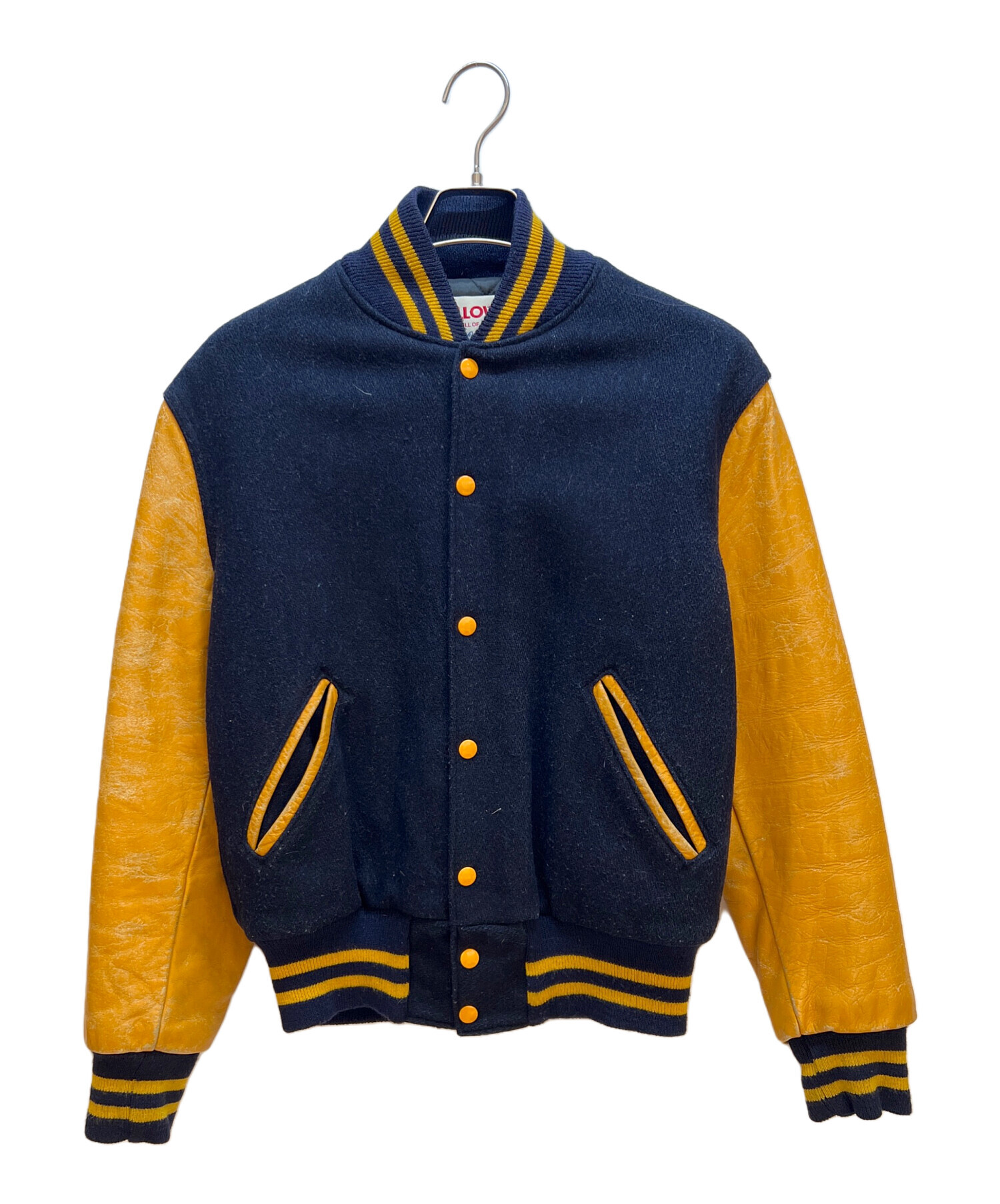 中古・古着通販】Holloway (ホロウェイ) スタジャン ネイビー×イエロー