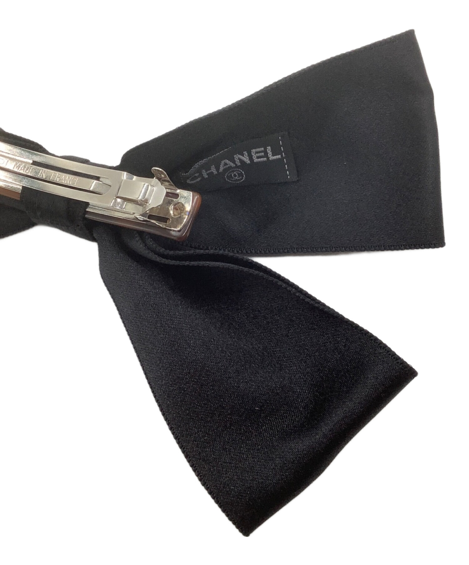 中古・古着通販】CHANEL (シャネル) リボンブローチ ブラック