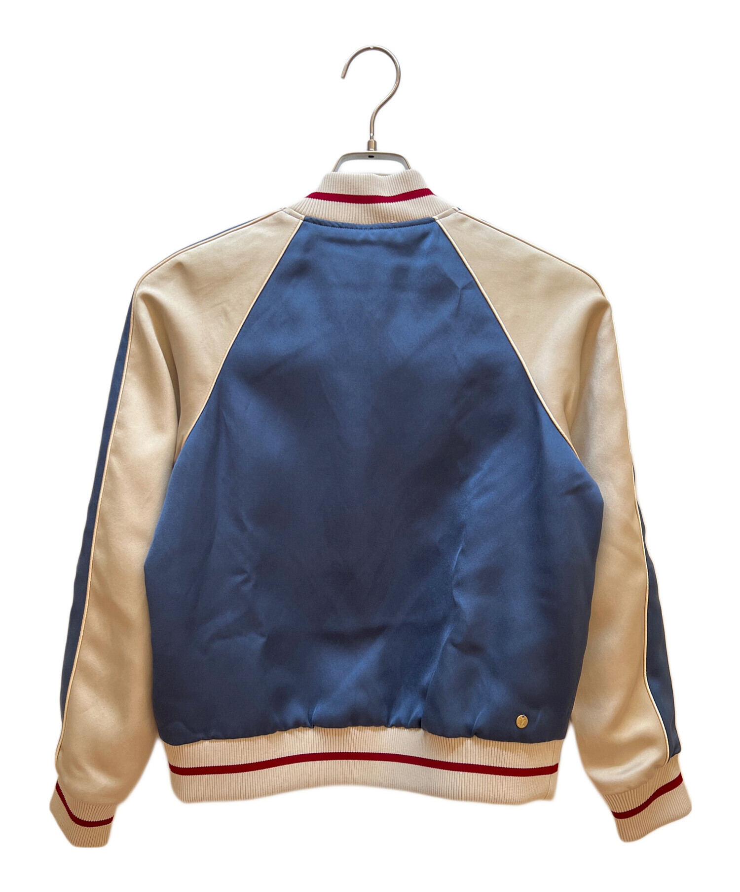 中古・古着通販】MUVEIL (ミュベール) スカジャン ブルー×ベージュ