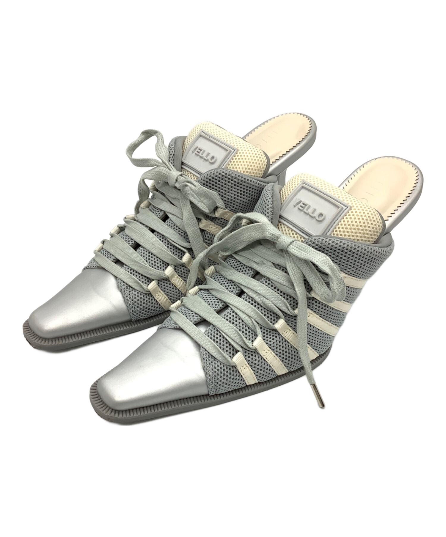 中古・古着通販】YELLO (イエロー) スニーカーミュール シルバー