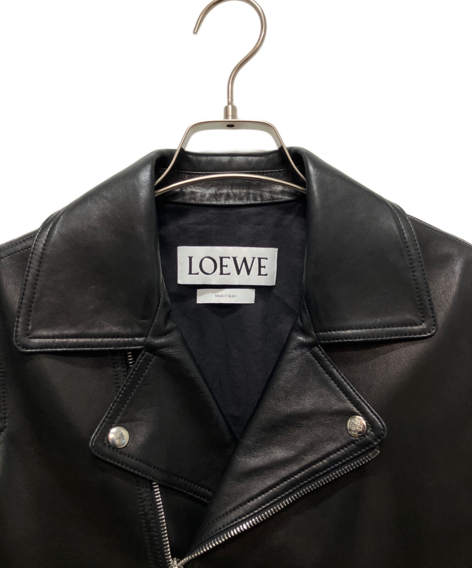 中古・古着通販】LOEWE (ロエベ) レザー ダブルライダースジャケット