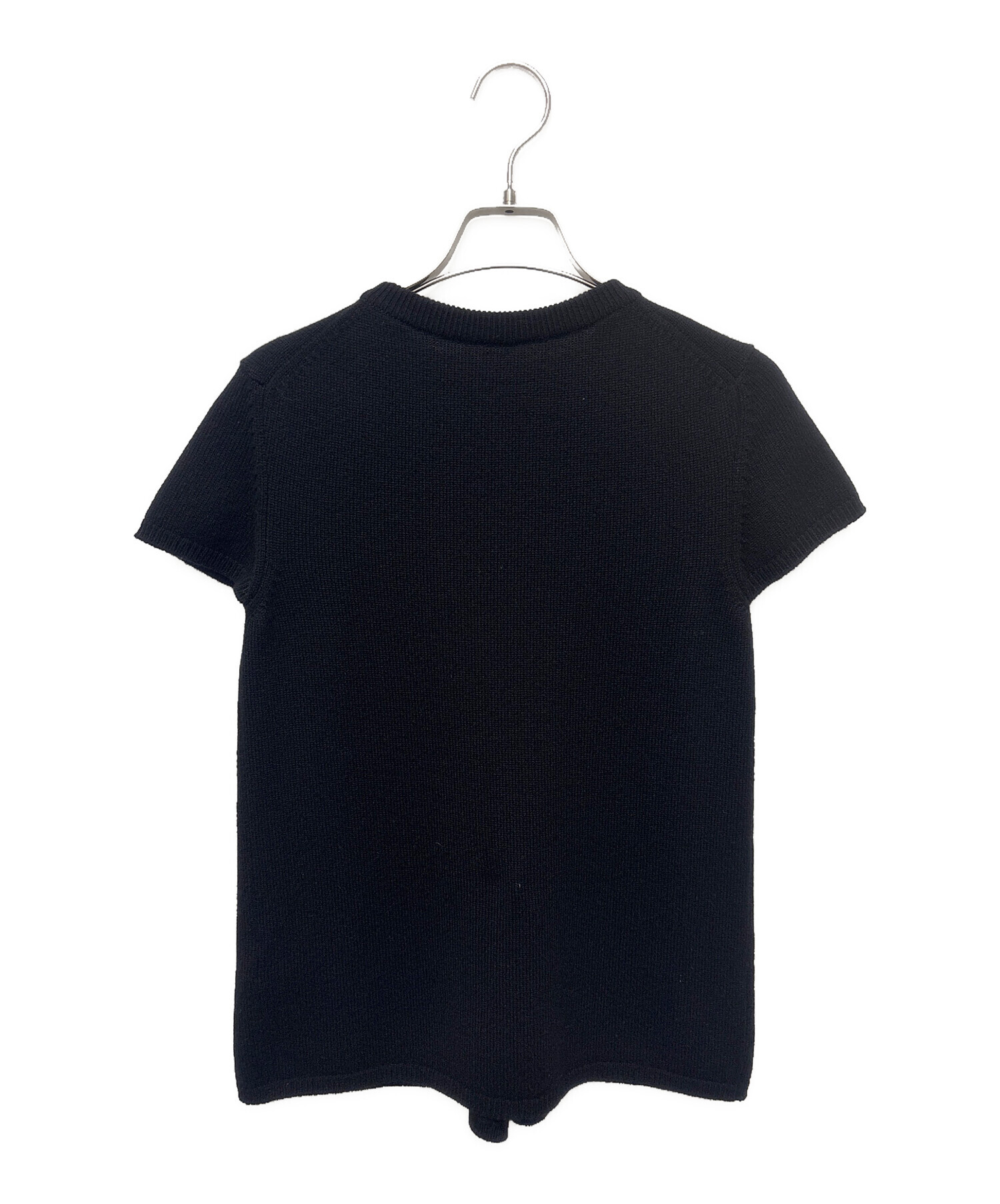 中古・古着通販】HERMES (エルメス) カシミヤ半袖ニット ブラック