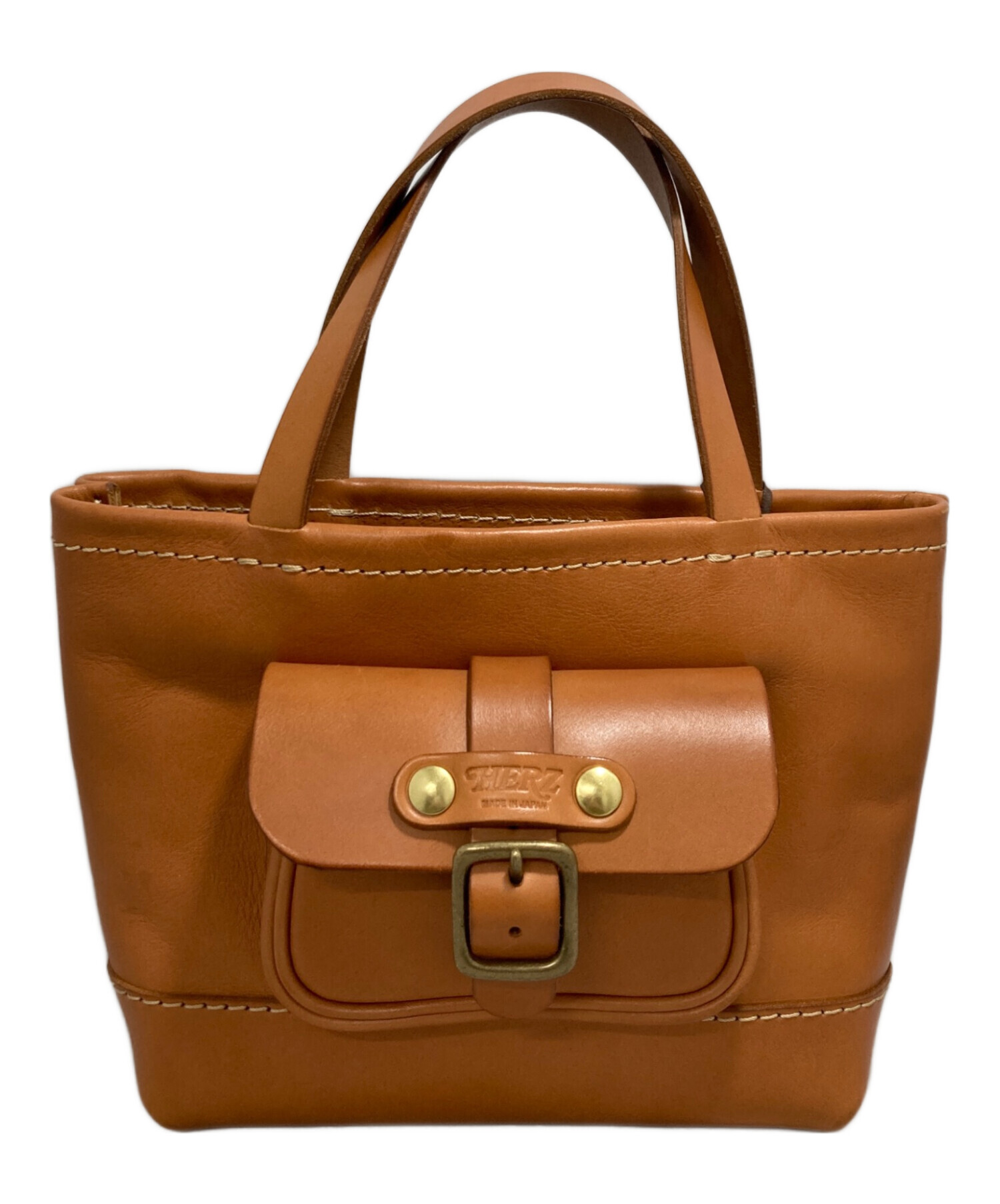 中古・古着通販】Herz (ヘルツ) ハンドバッグ ブラウン｜ブランド