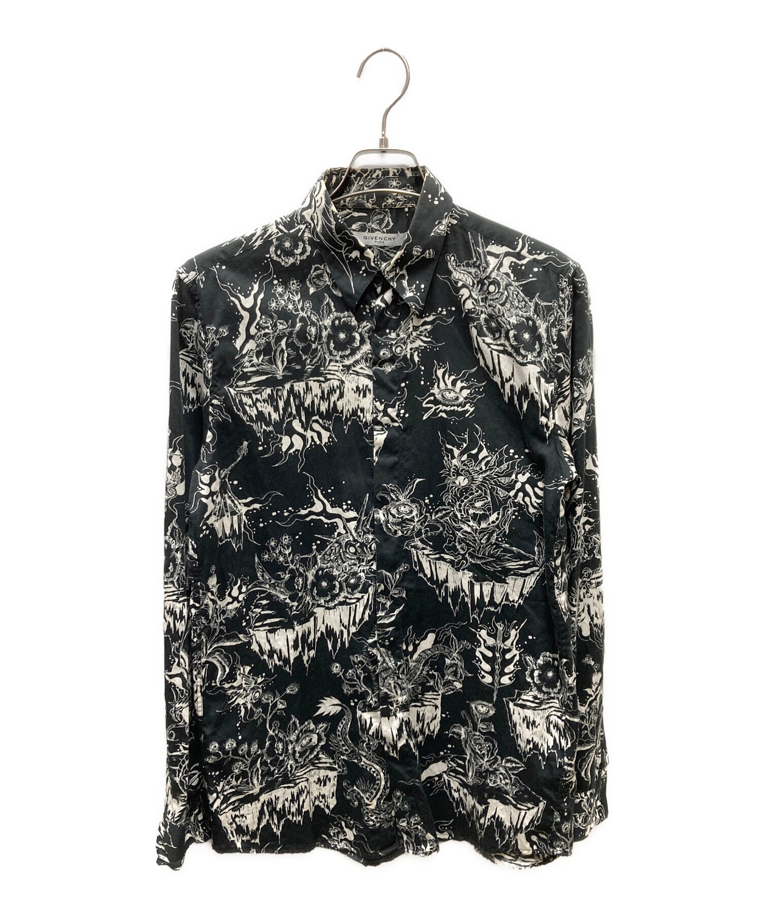 中古・古着通販】GIVENCHY (ジバンシィ) 総柄シャツ ブラック サイズ