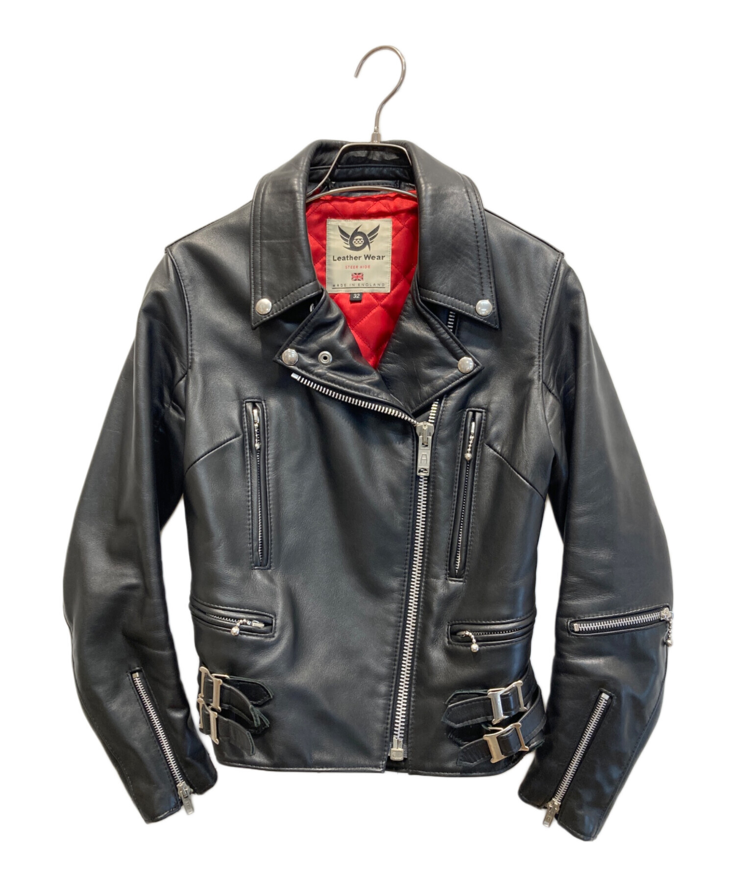 中古・古着通販】666 (666) レザーライダースジャケット ブラック