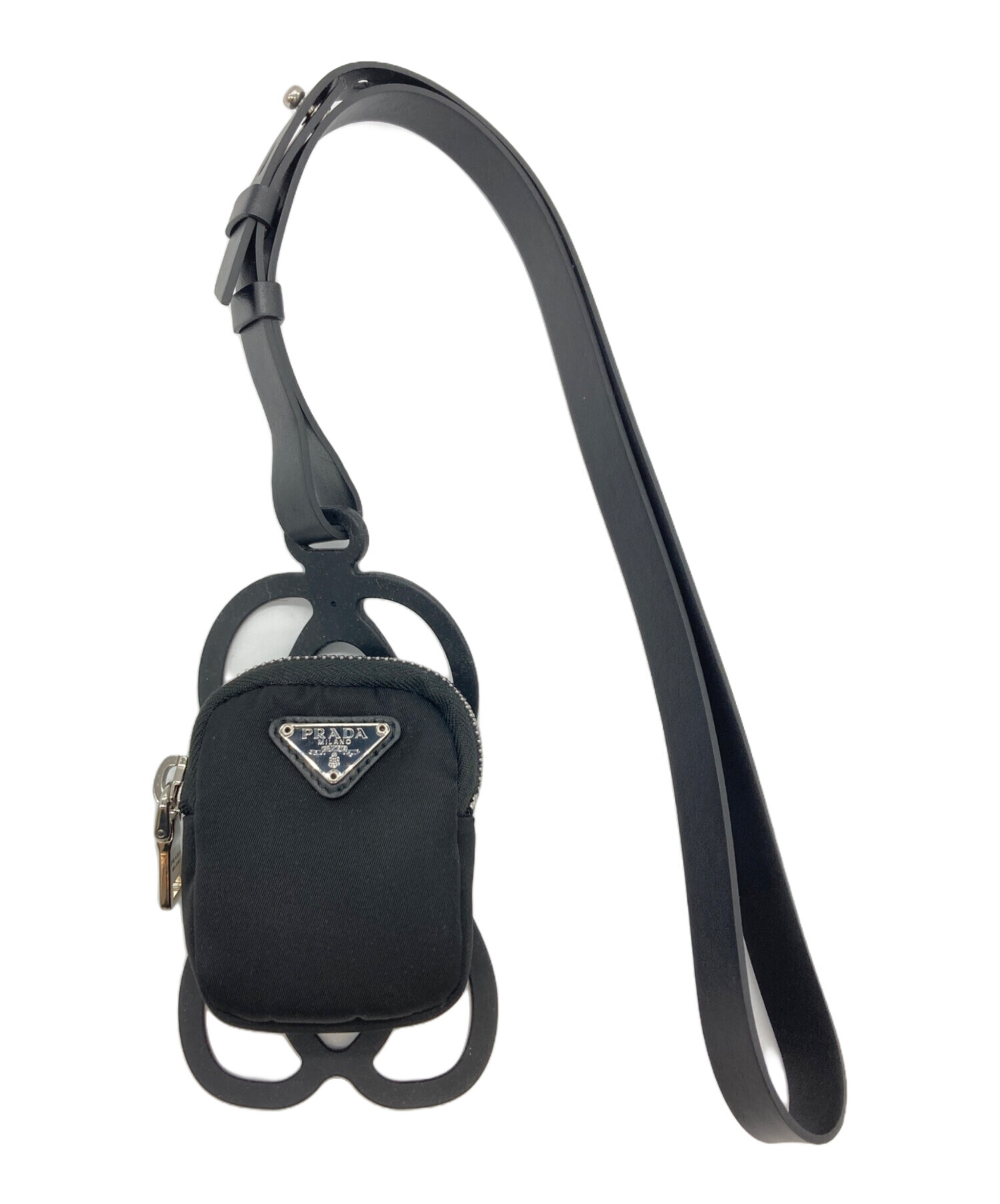 中古・古着通販】PRADA (プラダ) スマホショルダーストラップ ブラック