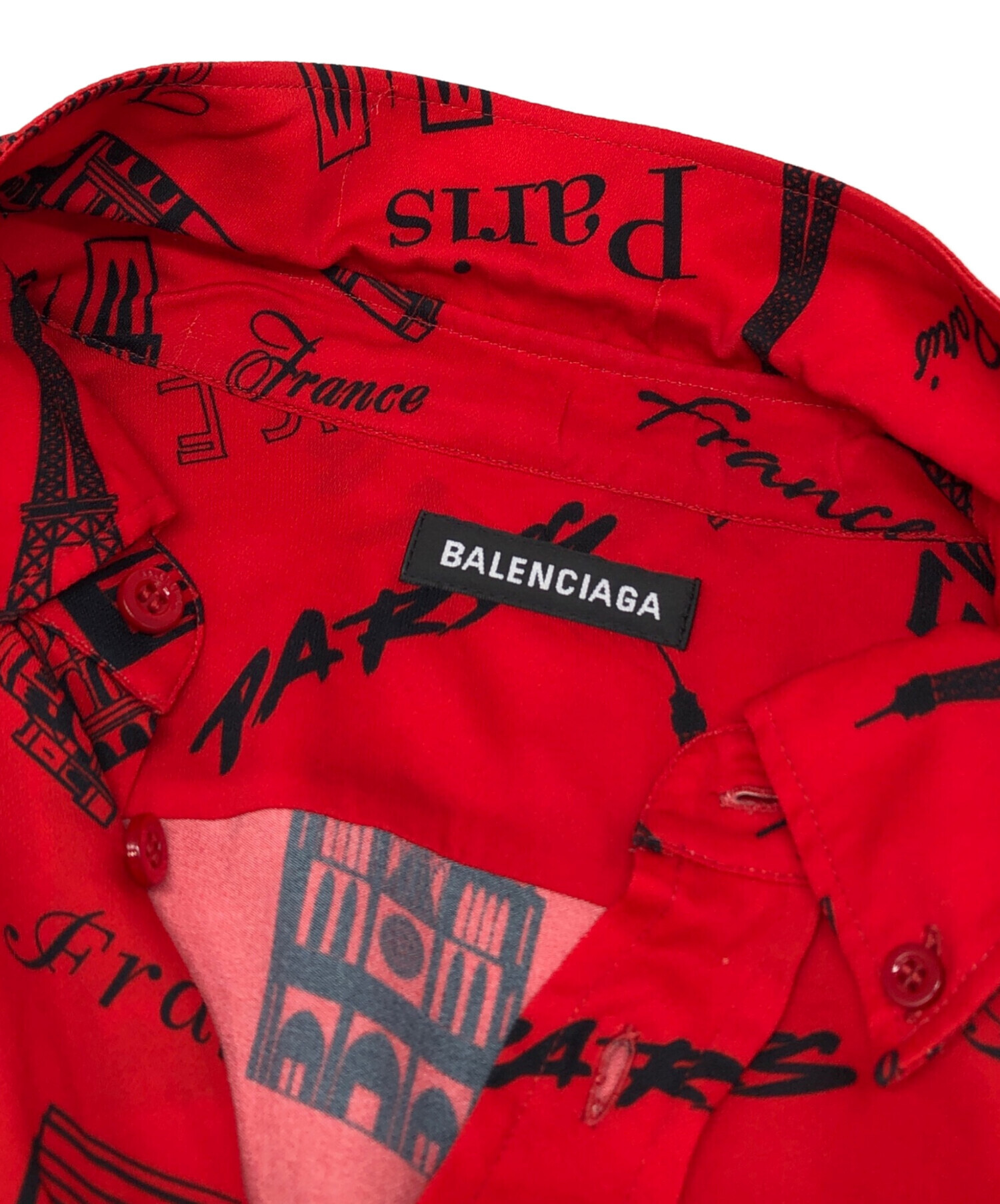 中古・古着通販】BALENCIAGA (バレンシアガ) ツーリストプリントシャツ
