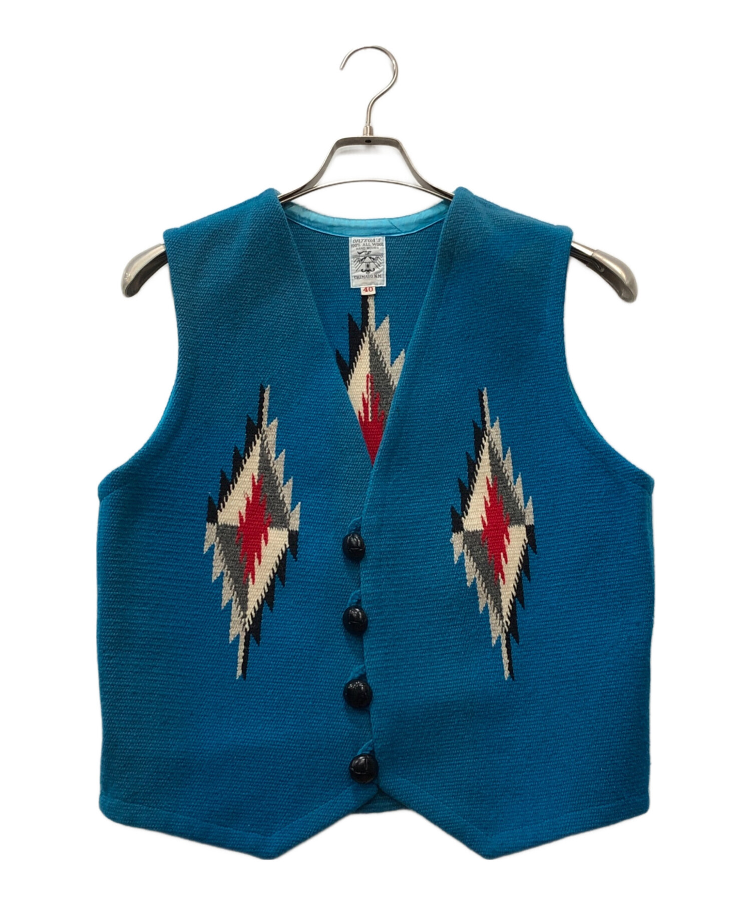 中古・古着通販】ORTEGA'S (オルテガ) オルテガ柄チマヨベスト ブルー