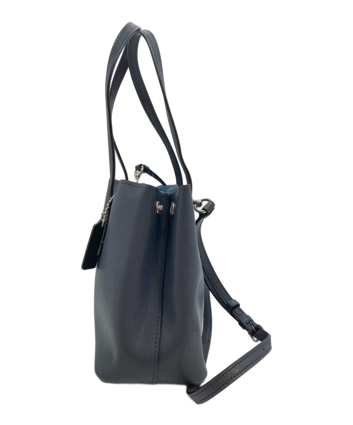 中古・古着通販】COACH (コーチ) 2WAYショルダーバッグ ネイビー