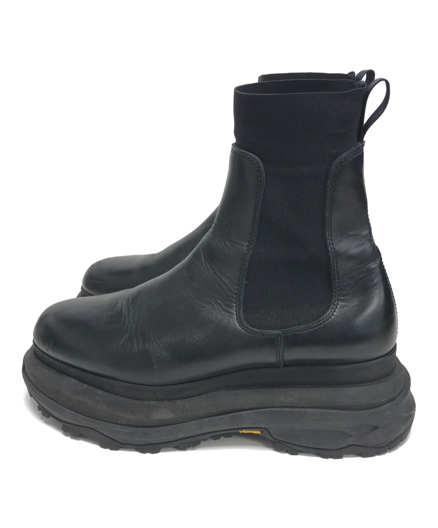 中古・古着通販】sacai (サカイ) チェルシーブーツ ブラック サイズ:43