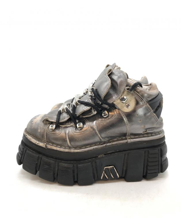 中古・古着通販】NEW ROCK (ニューロック) 厚底ブーツ グレー サイズ