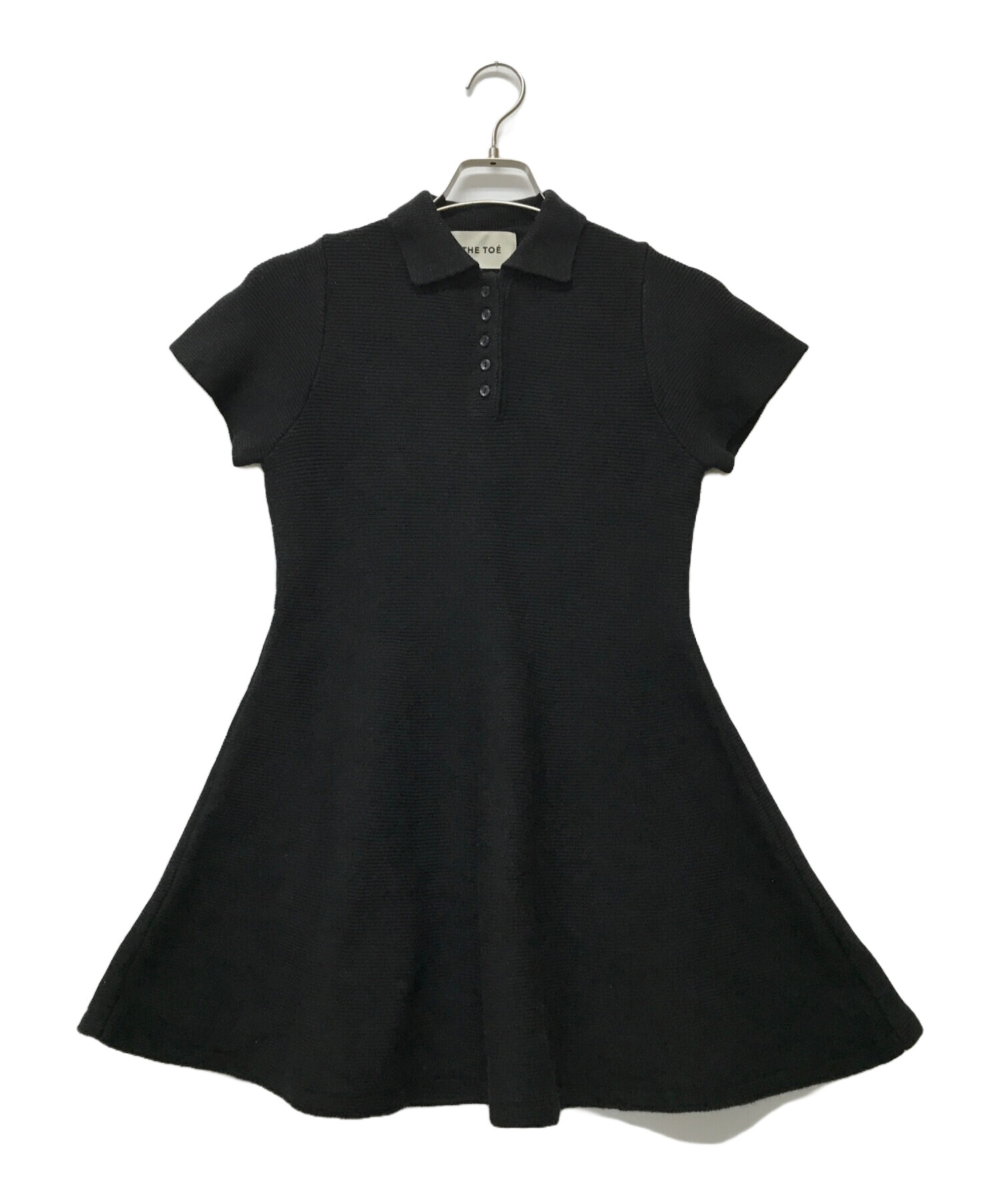 中古・古着通販】THE TOE (ザ トー) S/Sニットワンピース ブラック
