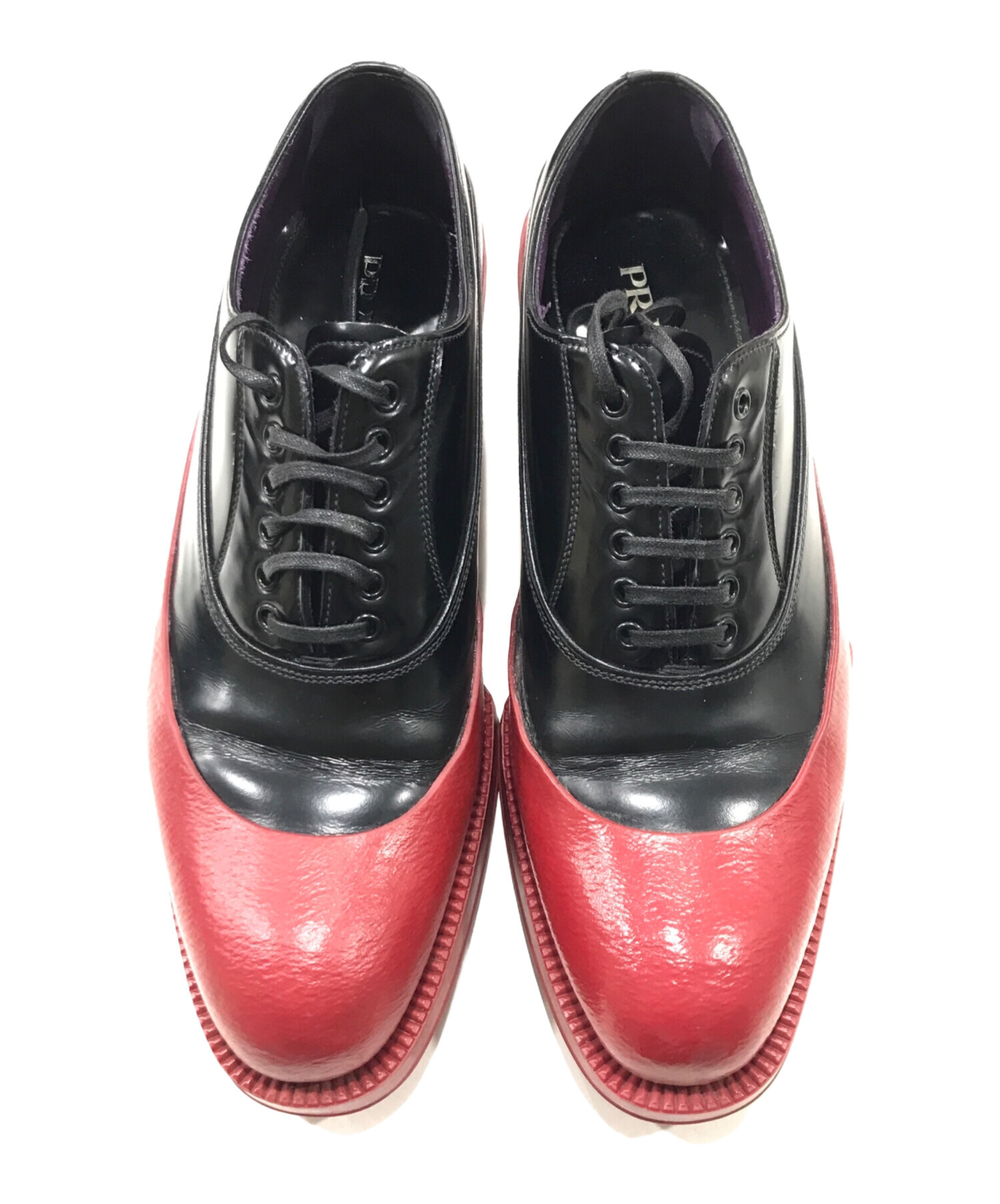 中古・古着通販】PRADA (プラダ) バイカラーラバーソールシューズ