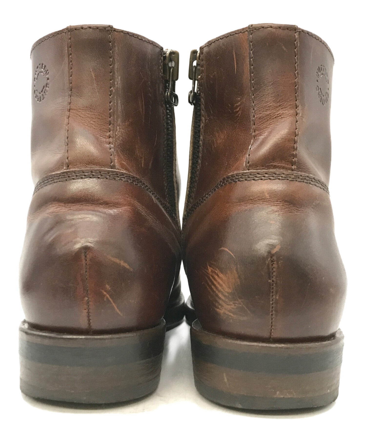 中古・古着通販】BUTTERO (ブッテロ) サイドZIPワークブーツ ブラウン