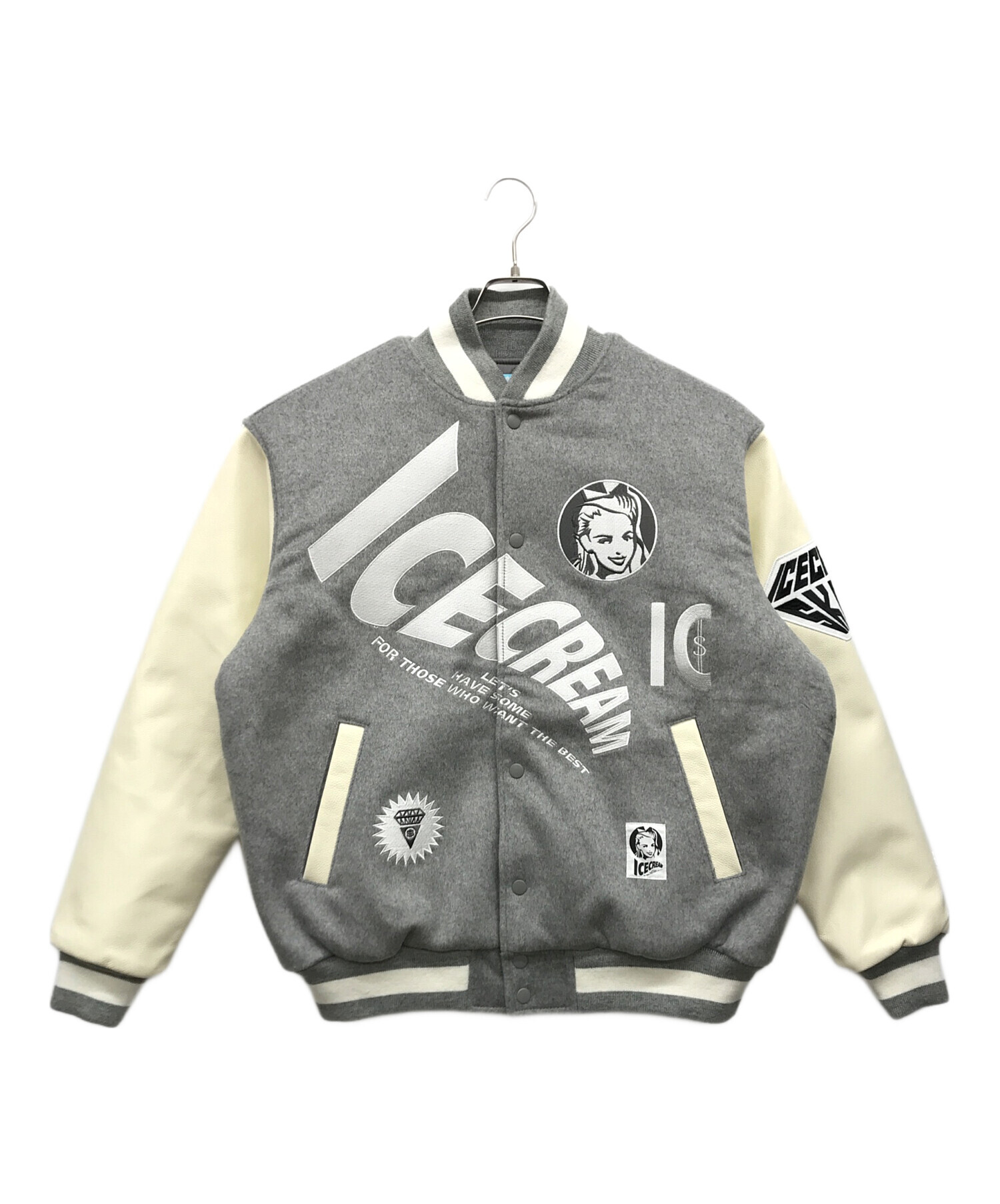 中古・古着通販】Ice Cream (アイスクリーム) スタジャン グレー