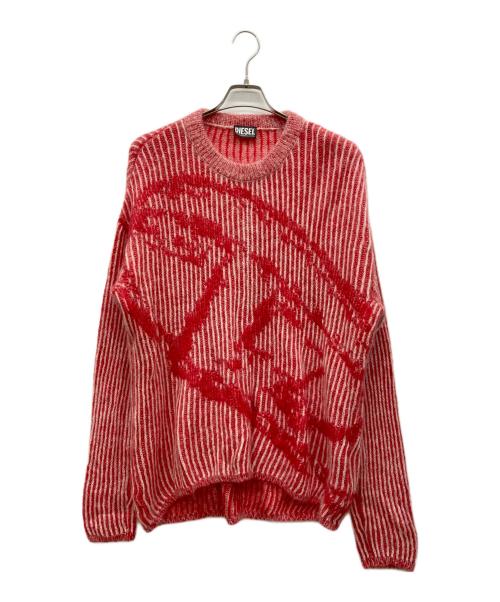 中古・古着通販】DIESEL (ディーゼル) モヘアニット レッド サイズ:L