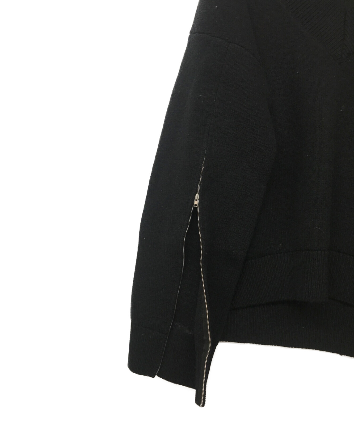 中古・古着通販】UNUSED (アンユーズド) 7G V-neck knit ブラック