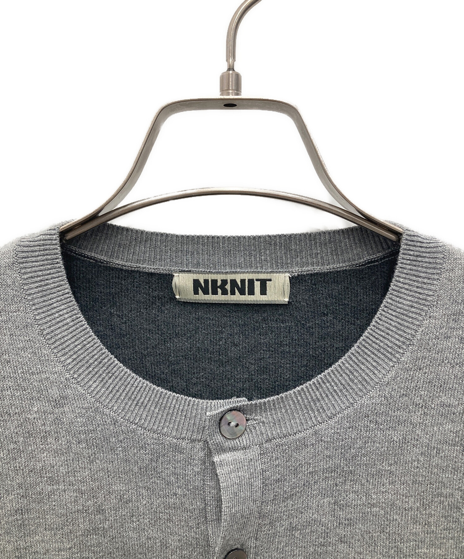 中古・古着通販】NKNIT (ンニット) logo KNIT cardigan/ロゴ ニット