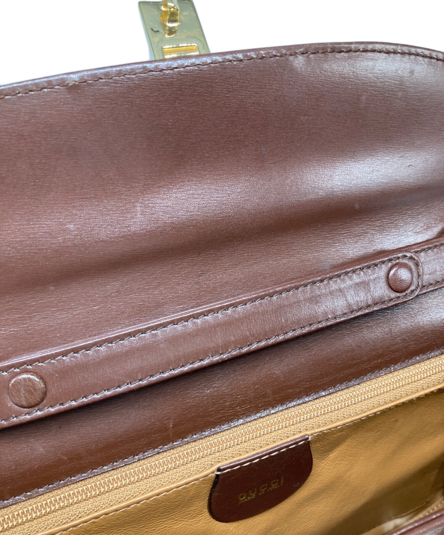 中古・古着通販】GUCCI (グッチ) ヴィンテージレザーショルダーバッグ