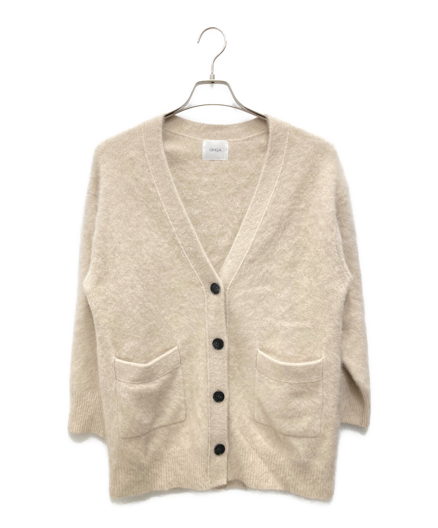 中古・古着通販】OHGA (オオガ) ラクーンカーディガン ベージュ サイズ