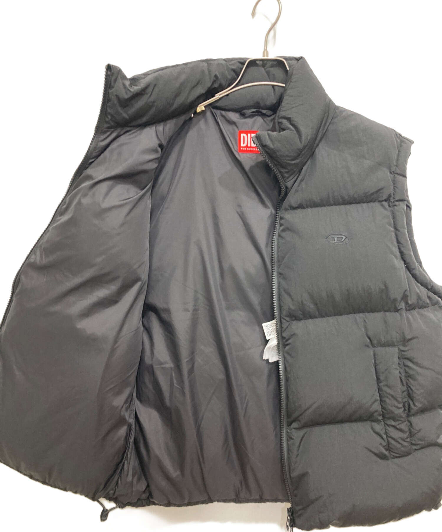 中古・古着通販】DIESEL (ディーゼル) ダウンベスト ブラック サイズ