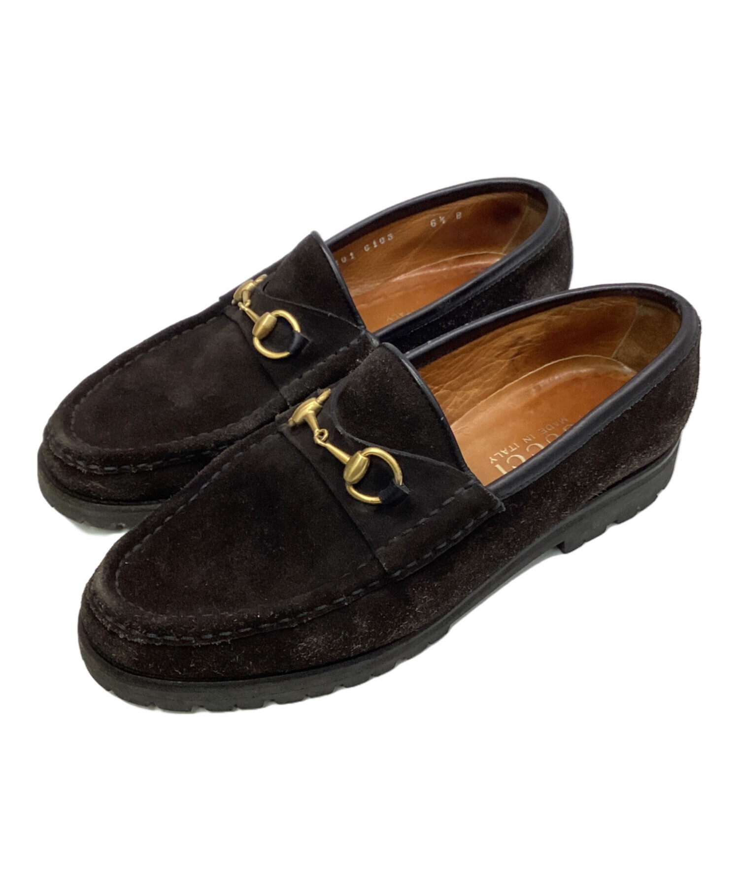 中古・古着通販】GUCCI (グッチ) ホースビット スエードローファー