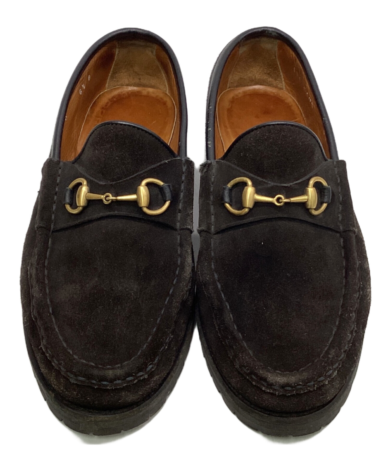 中古・古着通販】GUCCI (グッチ) ホースビット スエードローファー