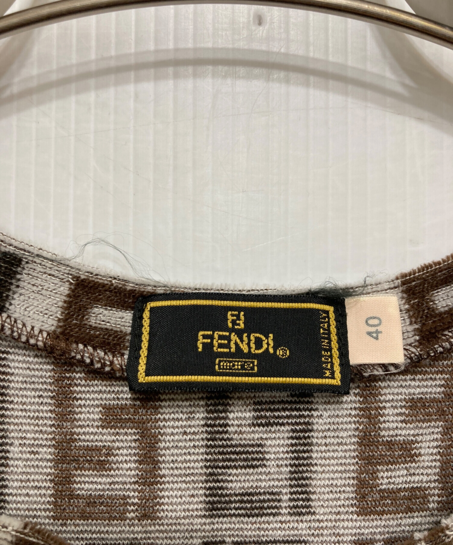 中古・古着通販】FENDI (フェンディ) パイル地ズッカ柄ワンピース