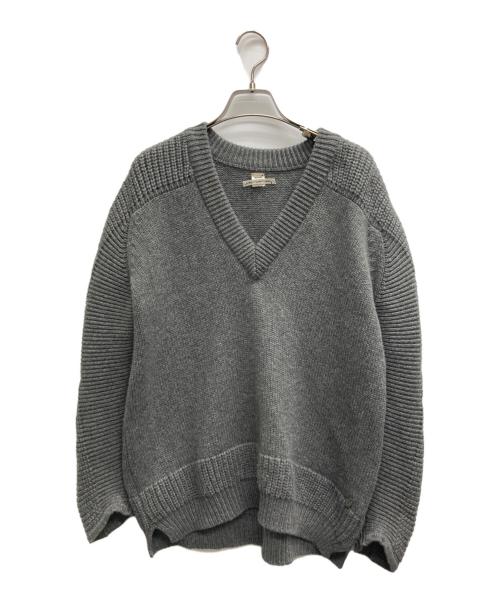 中古・古着通販】HERMES (エルメス) カシミヤVネックニット グレー